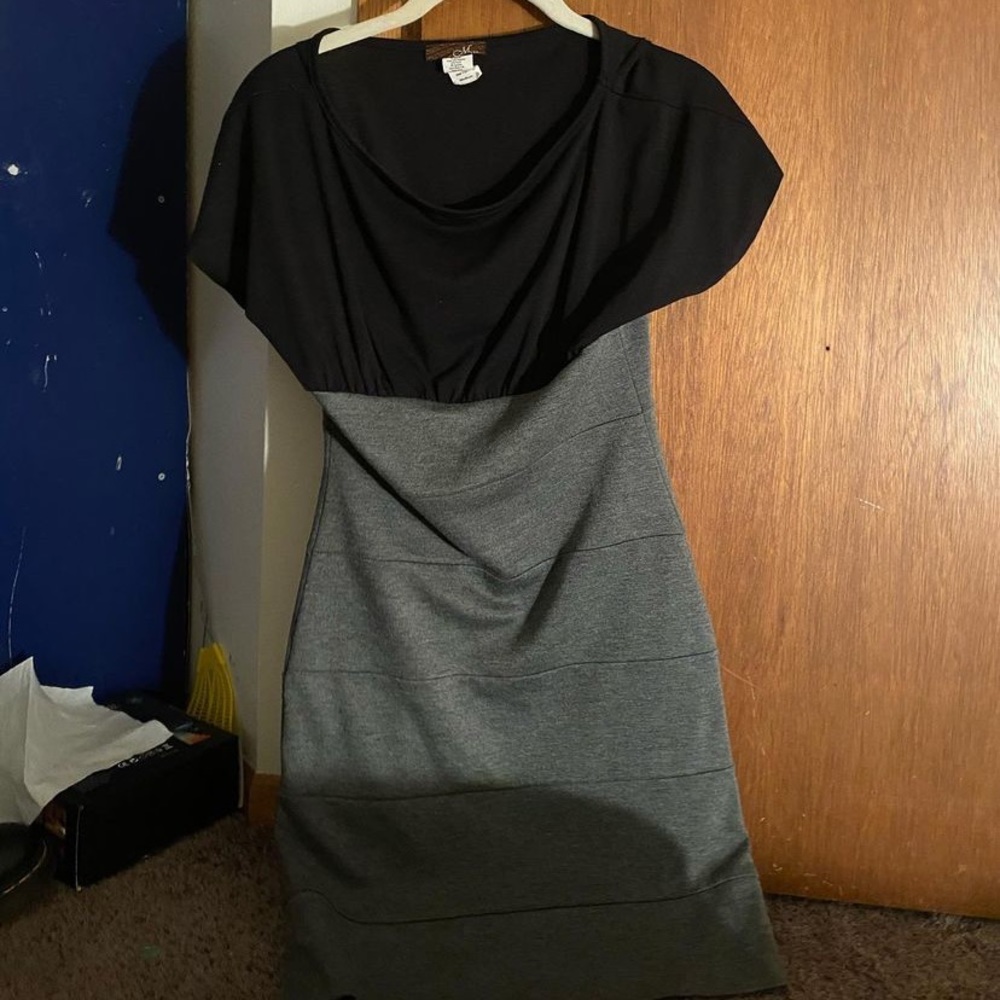 M. USA grey and black dress very stretchy size medium